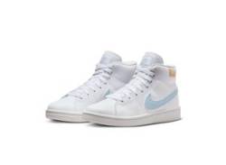 Sneaker NIKE SPORTSWEAR "COURT ROYALE 2 MID" Gr. 36,5, weiß (weiß, blau) Schuhe Schnürstiefeletten von Nike Sportswear