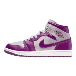 Damen Jordan 1 Mid SE Bright Citrus Bright Citrus/Weiß (CZ0774 800), Amethyst-Esche / rotes Pflaumensegel, 40.5 EU von Nike