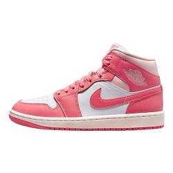 NIKE Air Jordan 1 Mid Strawberries and Cream (Women's) BQ6472-186 Size 40, Weiß Meereskoralle von Nike