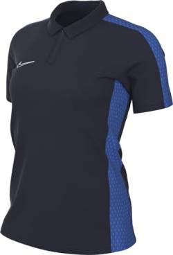 NIKE Damen W NK DF ACD23 SS Polo Shirt, Obsidian/Royal Blue/White, L von Nike