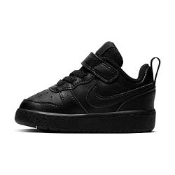NIKE Unisex Baby Court Borough Low 2 (TDV) Sneaker, Schwarz/schwarzschwarz, 21 EU von Nike