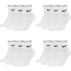 Nike 12 Paar Herren Damen Kurze Socke Knöchelhoch Weiß Schwarz Sparset SX7667 Sportsocken Größe 34 36 38 40 42 44 46 48 50, Größe:34-38, Sockenfarbe:12 Paar weiss von Nike