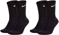 Nike 4 Paar Herren Damen Socken Lang SX4508 weiß oder schwarz, Größe:34-38, Sockenpakete:4 Paar schwarz von Nike