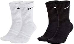 Nike 4 Paar Herren Damen Socken Lang SX4508 weiß oder schwarz, Größe:42-46, Sockenpakete:2 Paar weiss 2 Paar schwarz von Nike