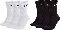Nike 6 Paar Socken Herren Damen Weiß Grau Schwarz Tennissocken Sportsocken Sparset SX7664 Größe 34 36 38 40 42 44 46 48 50, Größe:34-38, Farbe:weiß schwarz von Nike