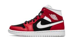Nike Air 1 Jordan Mid Weiß Snakeskin BQ6472-110 Damen-Schuhe, Gym Rot/Weiß-Schwarz, 39 EU von Nike