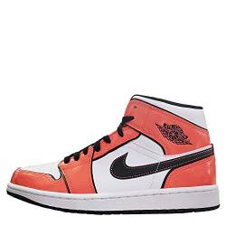 Nike Air Jordan 1 Mid DD6834-802 Herren-Sportschuhe, Orange/Schwarz-Weiß (Turf Orange/Black White)., Rasen orange/schwarz-weiß, 42.5 EU von Nike