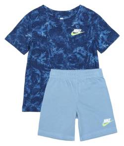 Nike B NSW LEAF DYE SHORT SET 86J519-BAI, blau, 6-7 Jahre von Nike