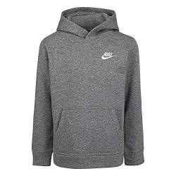 Nike Club Hoodie Younger Kids Overhead Hooded Fleece Sweat Top Heather Grey 86F322 GEH New (as3, Age, 6_Years, 7_Years, Regular) von Nike