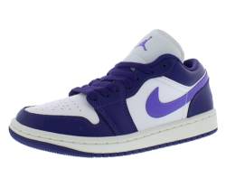 Nike Damen Air Jordan 1 Low UNC Basketballschuh, Sky J Lila/Action Grape-Segel, 42 EU von Nike