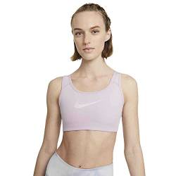 Nike Damen Swoosh Icon Clash Strappy BH, iced Lilac/Light Violet, L von Nike