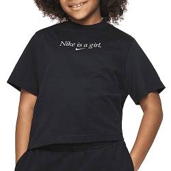 Nike Girl's G NSW Tee Boxy is A Girl T-Shirt, Black, L von Nike