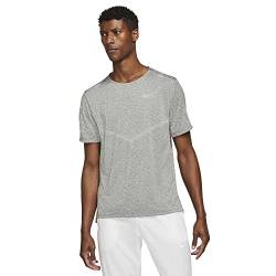 Nike Herren Df Rise 365 Ss T-Shirt, Smoke Grey/Htr/Reflective Silv, M von Nike