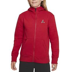 Nike Jordan Jungen Sweatshirt mit Kapuze und Reißverschluss Essentials Rot Code 95A714-R78, rot, 10 Jahre von Nike