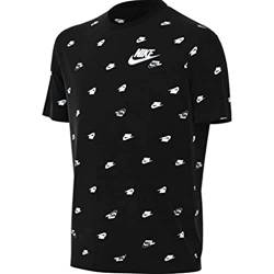 Nike Jungen B Nsw Tee Swoosh Aop Fa22 Sweatshirt, Schwarz, 10-12 Jahre EU von Nike