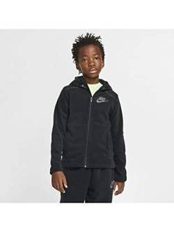 Nike Jungen NSW Hoodie Full Zip Winterized T-Shirt, Schwarz (Black/Black), (Herstellergröße: Medium) von Nike