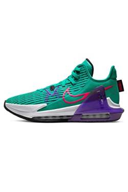 Nike Lebron Witness VI Herren Basketball Trainers CZ4052 Sneakers Schuhe (UK 8.5 US 9.5 EU 43, Clear Emerald Hyper pink 300) von Nike