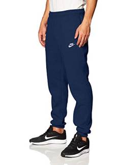 Nike Men's Sportswear Club Fleece Pants, Midnight Navy/Midnight Navy/White, S von Nike