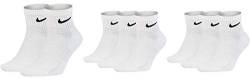 Nike Socken Herren Damen Weiß Schwarz Kurz 8 Paar Knöchel-Hoch 8er Pack Sparset Sportsocken 34-38 38-42 42-46 46-50, Größe:38-42, Farbe:weiß/weiß/weiß von Nike