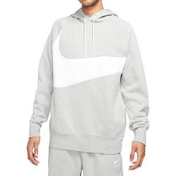 Nike Sportswear Swoosh Tech Fleece Herren Pullover Hoodie, Dark Grey Heather/White, Large von Nike