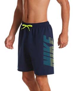 Nike Swim Men's Logo Volley Short Swim Trunk, Midnight Navy rift, Large von Nike