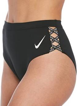 Nike Swim Sneakerkini High Waist Cheeky Bikini-Unterteil Damen schwarz Größe L 2022 Bademode von Nike