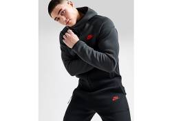 Nike Tech Fleece Hoodie - Herren, Black/Dark Smoke Grey/Light Crimson von Nike