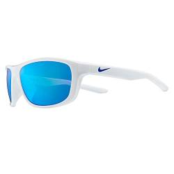 Nike Unisex Sun Sunglasses, 100 White Blue Mirror, 57 von Nike
