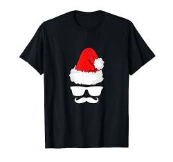 Weihnachtsmann Weihnachtsmütze Bart Sonnenbrille Weihnachts T-Shirt von Nikolaus Weihnachtsoutfit Weihnachten Christmas