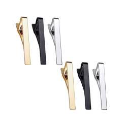 Nilioyul 6 Stück modische Kupfer Krawattenklammern, praktisches und stilvolles Accessoire, modische Krawattenklammer, Kupfer Krawattenklammer Set, klassisch von Nilioyul