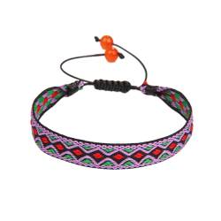 Nilioyul Armband für Frauen im Boho Stil mit feinen Nähten, farbechtes und hautfreundliches Baumwoll Bohemia Armband, gewebtes Armband, Typ 2 von Nilioyul