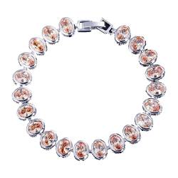 Nilioyul Damen Silberarmband mit minimalistischem, langlebigem und langlebigem, stilvollem, trendigem, elegantem Armband für weiblichen Schmuck, Sekt von Nilioyul