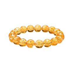 Nilioyul Elegantes Kristall Armband mit Citrin Perlen für einen modischen Look. Stein Citrin Perlen Armband. Citrin Armband. Armbänder, gelb 10mm von Nilioyul
