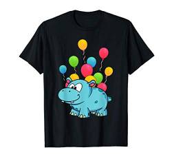 Ballon Hippo Afrika Kinder Geburtstag Geschenk Nilpferd T-Shirt von Nilpferd Hippo Shirts