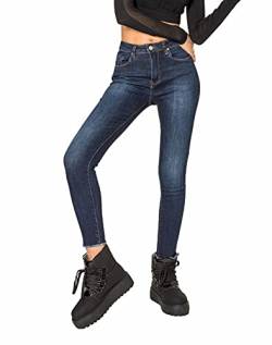 Nina Carter Art: P077 Damen Skinny Fit Jeanshosen HIGH Waist Jeans (Dunkelblau (P077-2), M) von Nina Carter