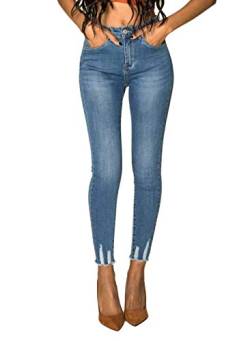 Nina Carter Art: P090 Damen Skinny Fit Jeanshosen HIGH Waist (Blau (P090-5), S) von Nina Carter