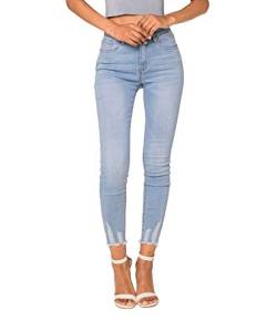 Nina Carter Art: P090 Damen Skinny Fit Jeanshosen HIGH Waist (Hellblau (P090-06), XS) von Nina Carter