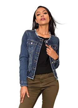 Nina Carter Art: S337 Damen Jeansjacke Denim-Jacke Übergangsjacke (Dunkelblau (S332), M) von Nina Carter