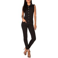 Nina Carter Jumpsuit Jeans Overall Jumpsuit Hosenanzug Einteiler (1-tlg) 2661 in Schwarz von Nina Carter