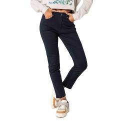 Nina Carter P210 Damen Mom Jeans High Waist Jeanshosen Used-Look Stretchjeans, Navyblau (P210-3), M von Nina Carter