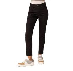 Nina Carter P210 Damen Mom Jeans High Waist Jeanshosen Used-Look Stretchjeans, Schwarz (P210-1), XS von Nina Carter