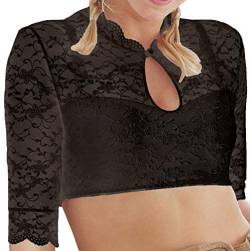 Nina von C Dirndlbluse 4846971 schwarz Spitze 3/4 Arm Größe 32 von Nina von C