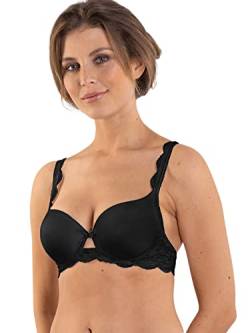 Nina von C. Damen Dirndl glatt Push Up BH/Bra Büstenhalter Spitze Wiesn schwarz, Farbe:schwarz, Grösse:80 C von Nina von C.