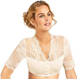 Nina von C. Damen Dirndlbluse Kalea mit Knopfleiste - 16463718 - Champagner - Gr. 38 von Nina von C.