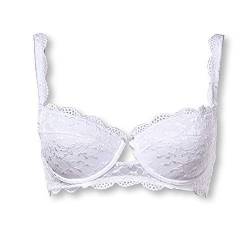 Nina von C. Dirndl Push Up BH/Bra weiß White, perfekt für Ihren Auftritt auf dem Oktoberfest/Wiesn, Farbe:Weiss, Grösse:70 A von Nina von C.