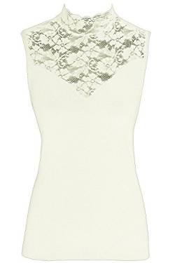 Nina von C. Fine Cotton Blazershirt mit Spitze Top Shirt (38, champagner) von Nina von C