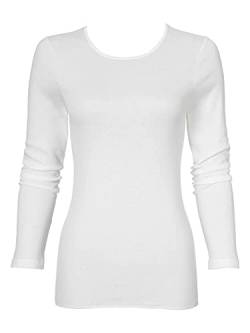 Nina von C. Fine Cotton - Organic Langarm-Shirt Damen, Weiß, 40 von Nina von C.