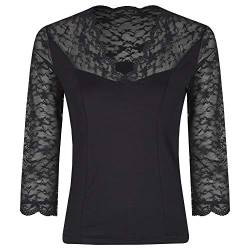 Nina von C. - Silver Edition - Spitzenshirt 3/4 Arm (46 Schwarz) von Nina von C