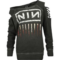 Nine Inch Nails Sweatshirt - Downward Spiral - S bis XXL - für Damen - Größe S - charcoal  - Lizenziertes Merchandise! von Nine Inch Nails