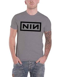 Nine Inch Nails T Shirt Classic Schwarz NIN Band Logo Nue offiziell Herren Grau XL von Nine Inch Nails